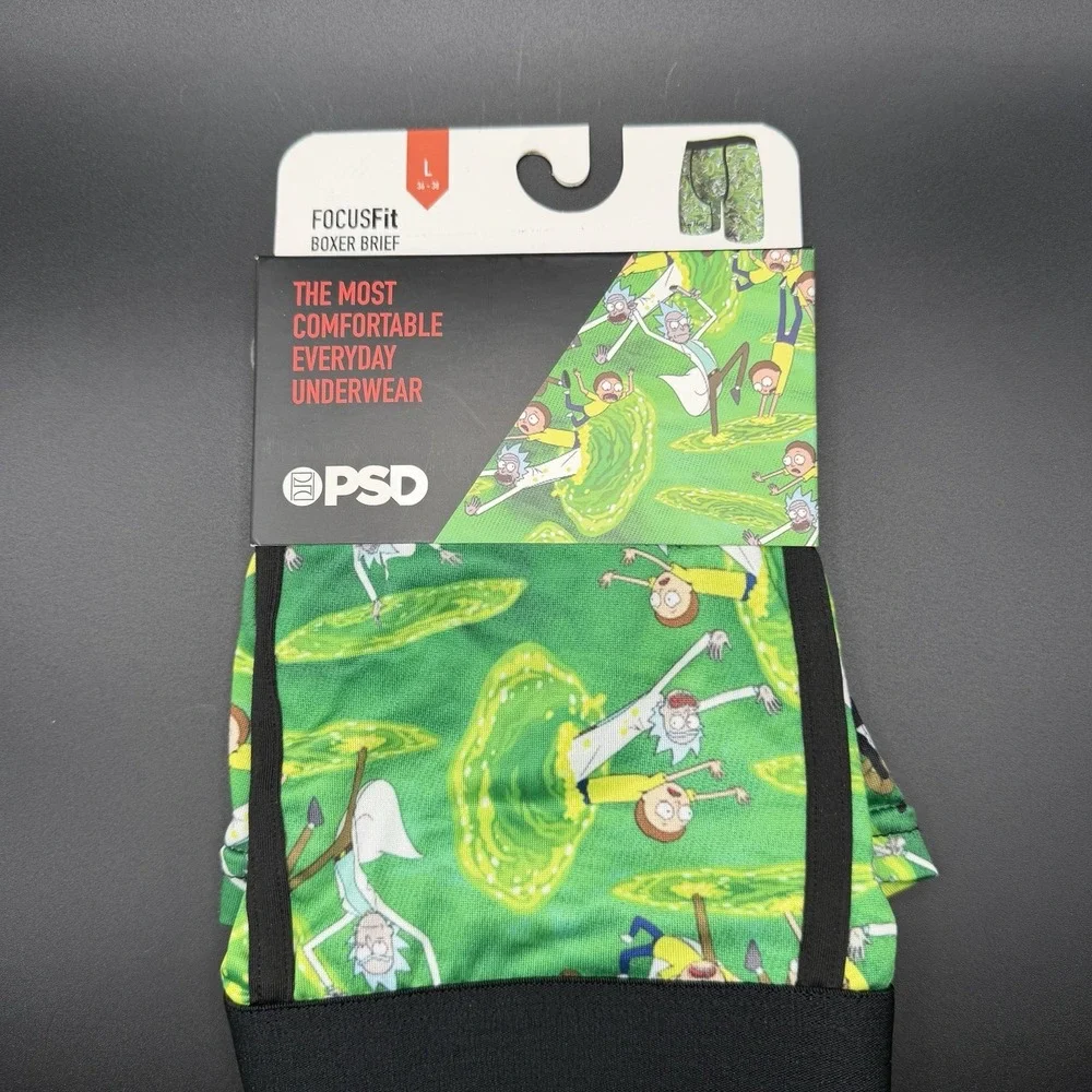 PSD Rick and Morty Underwear Boxer Briefs NEW Size L Large